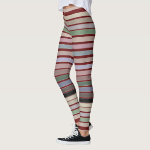 Rote Leggings mit feinem Streifen