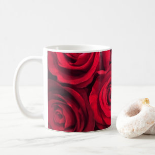 Rote Leidenschafts-Rosen Tasse