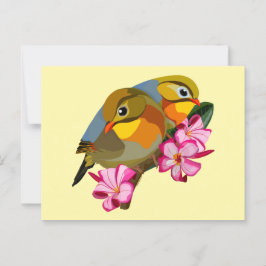 ROTE LEIOTHRIX-VÖGEL POSTKARTE