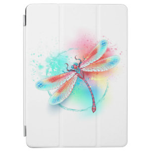 Rote Libelle im Aquarellhintergrund iPad Air Hülle