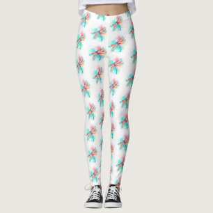 Rote Libelle im Aquarellhintergrund Leggings