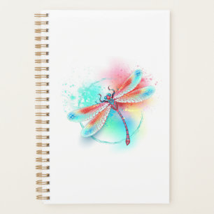 Rote Libelle im Aquarellhintergrund Planer