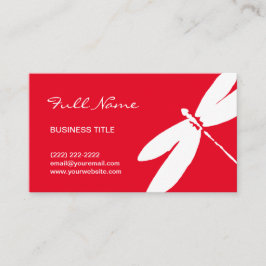 Rote Libellen-Logo-Visitenkarte-Entwürfe | modern Visitenkarte