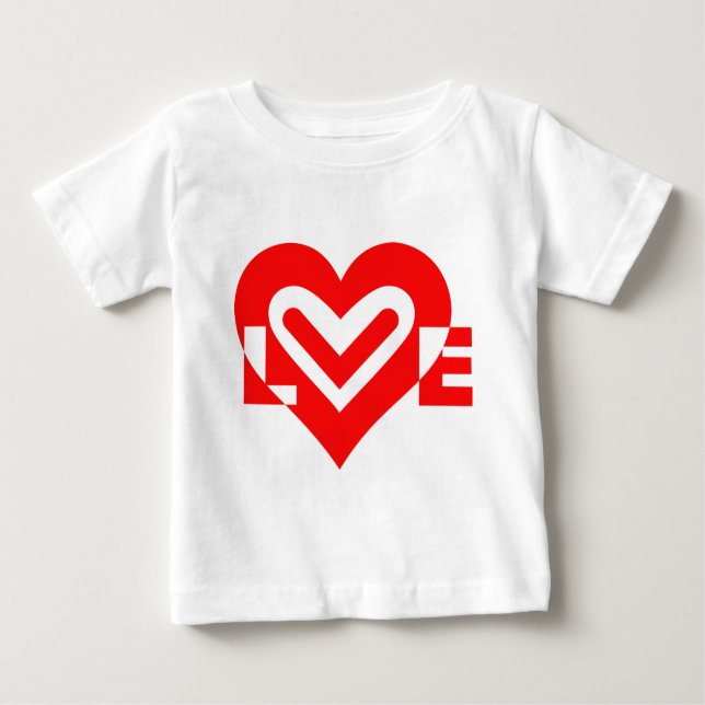Rote Liebe Baby T-shirt (Vorderseite)