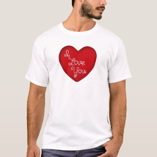 Rote Liebe des Herz-I Sie weißer T - Shirt S M L