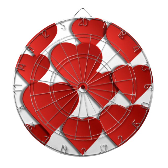 Rote Liebe Herz Dartscheibe (vorne)