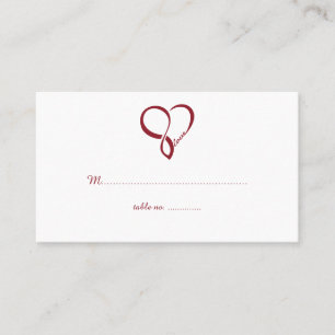 Rote Liebe Herz Hochzeittisch Platzkarten