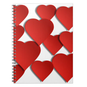 Rote Liebe Herz Notizblock
