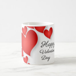 Rote Liebe Herzform Valentinstag Kaffeetasse