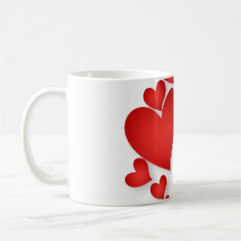 Rote Liebe Herzform Valentinstag Kaffeetasse