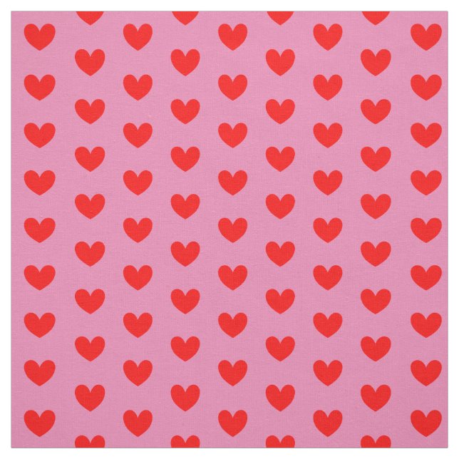 Rote Liebe hört auf rosa Niedlich Stoff (Muster)