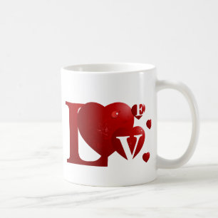 Rote LIEBE Kaffeetasse