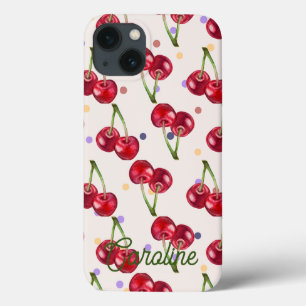 Rote Liebe Polka Punkt Vintag personalisiert Case-Mate iPhone Hülle