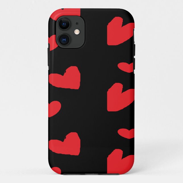 Rote Liebe Schwarz Case-Mate iPhone Hülle (Rückseite)