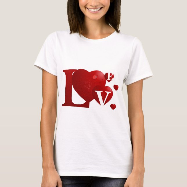 Rote LIEBE T-Shirt (Vorderseite)