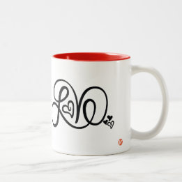 Rote Liebe Tasse mit KP Logo