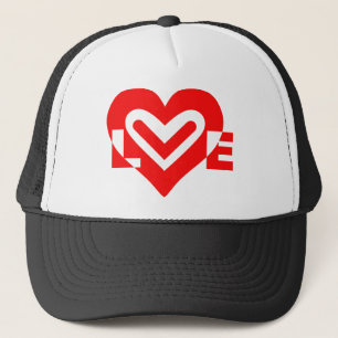 Rote Liebe Truckerkappe