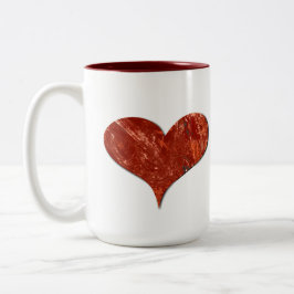 Rote Liebestasse Zweifarbige Tasse
