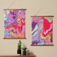 Rote, Lila und blaue Marmorflüssigkeit Kunst