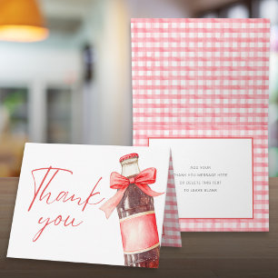 Rote Limonade Baby Shower gefaltete Dankeskarten Dankeskarte