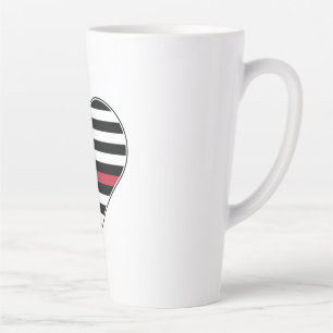 Rote Linie Flagge Herz Milchtasse
