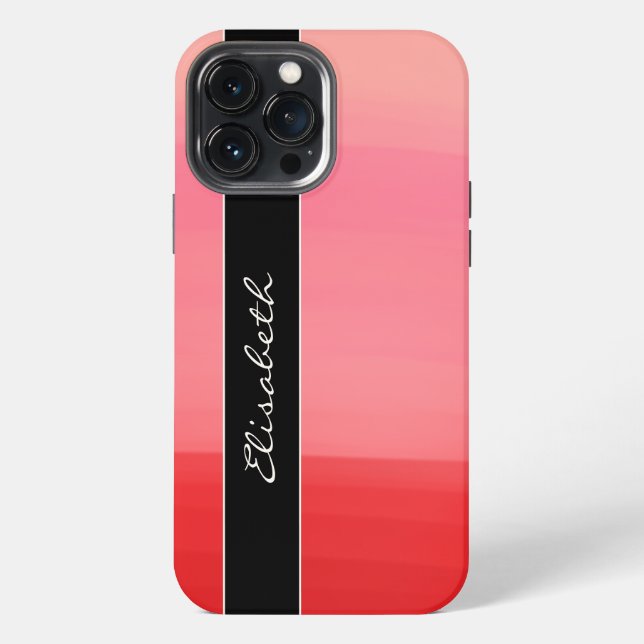 Rote Linien iPhone Hülle (Rückseite)