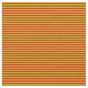 Rote Linien und Linien Chartreuse Stoff
