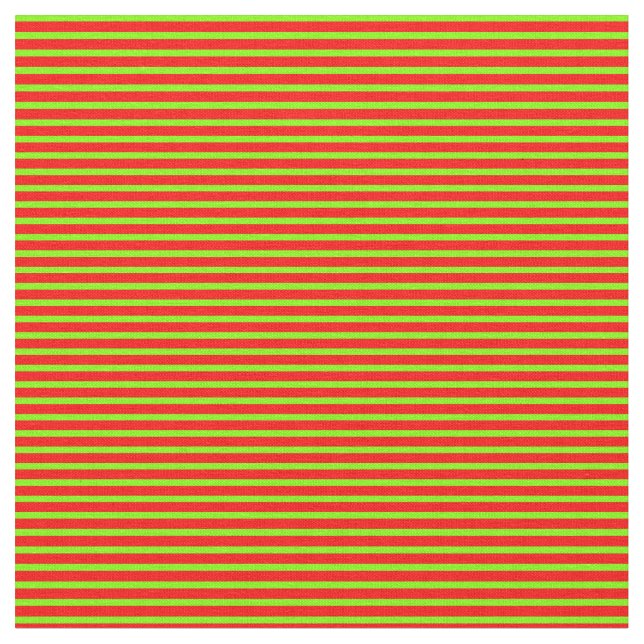Rote Linien und Linien Chartreuse Stoff (Nahaufnahme)