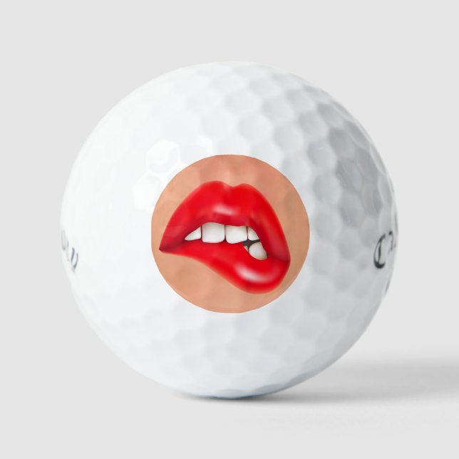 Rote Lippen - Abenteuer Supersoft Golf Balls Golfball (Vorderseite)