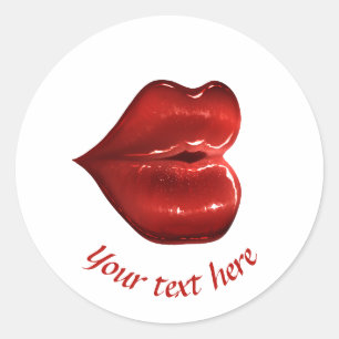 Rote Lippen Aufkleber Liebe