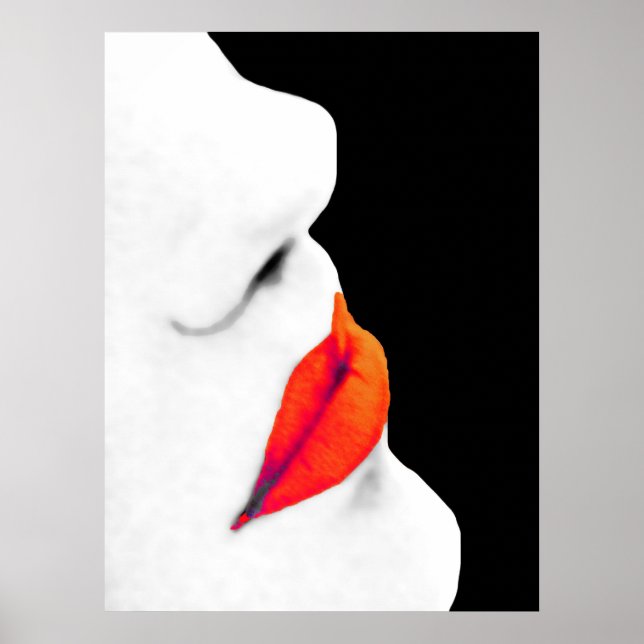 Rote Lippen der Frau (2) Poster (Vorne)