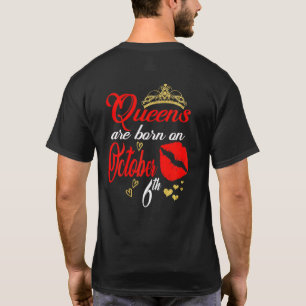 Rote Lippen Frauen Königinnen sind am 6. Oktober G T-Shirt
