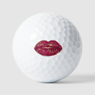 Rote Lippen Golfball