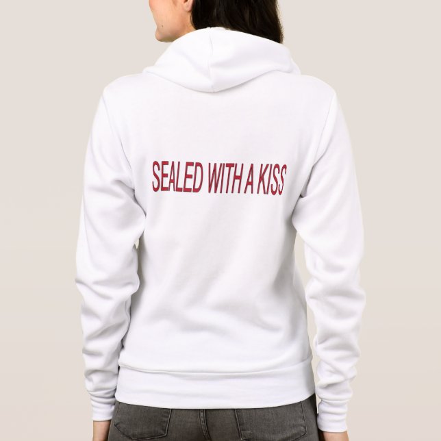 rote Lippen Hoodie (Rückseite)