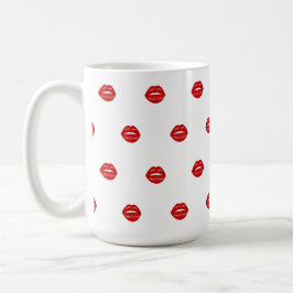 rote Lippen Kaffeetasse