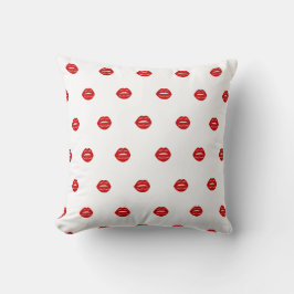 rote Lippen Kissen