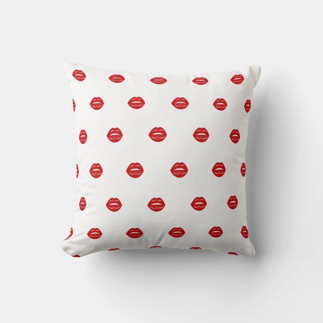 rote Lippen Kissen (Vorderseite)