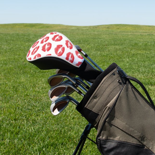 Rote Lippen, Lippenmuster, Roter Lippenstift, Kuss Golf Headcover (In SItu)