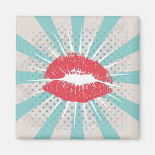 Rote Lippen Magnet