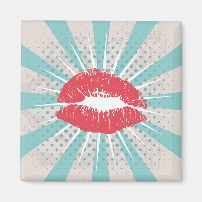 Rote Lippen Magnet (Vorne)