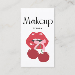 Rote Lippen Makeup Artist Visitenkarte