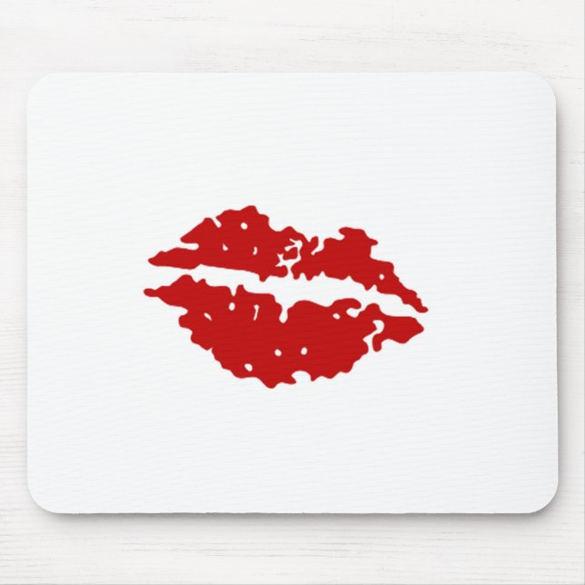 Rote Lippen Mousepad (Vorne)