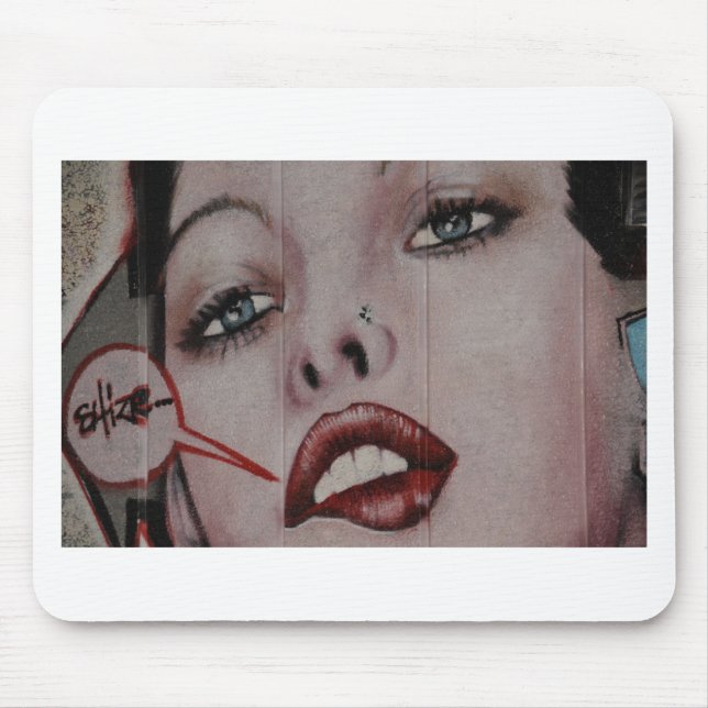 _Rote Lippen Mousepad (Vorne)