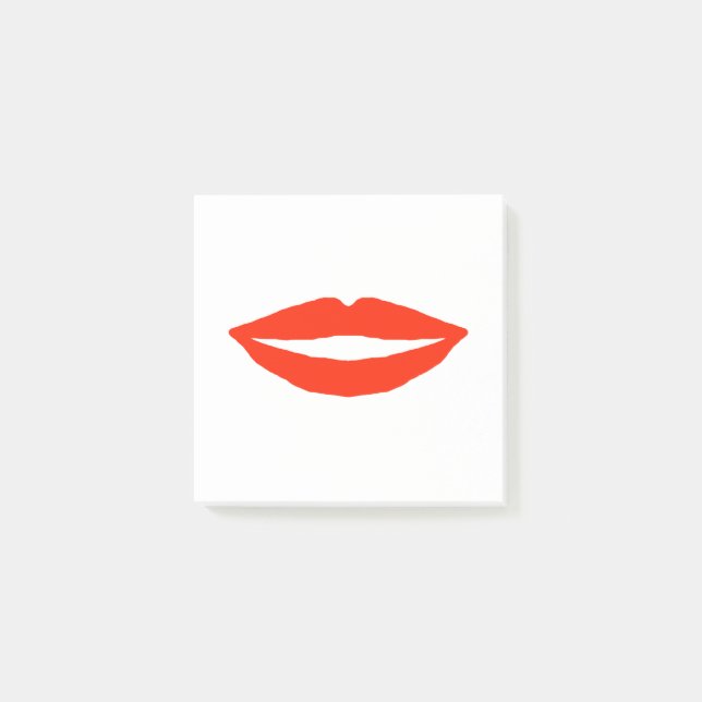 Rote Lippen Post-it Klebezettel (Vorderseite)