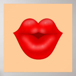 Rote Lippen Poster