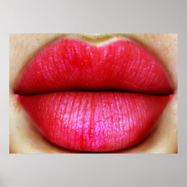 Rote Lippen Poster (Vorne)