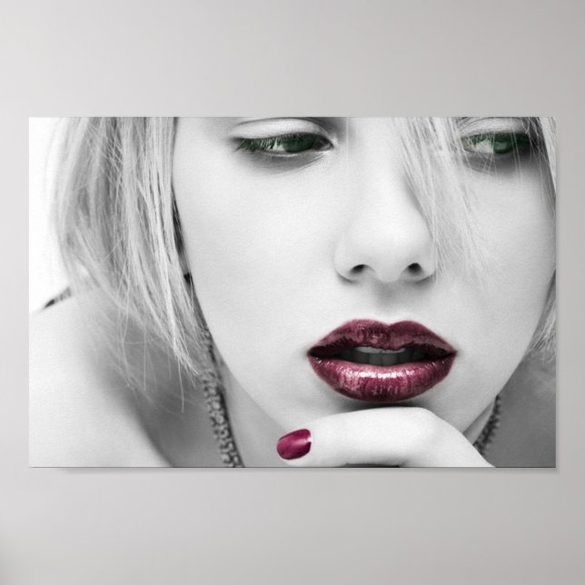 Rote Lippen Poster (Vorne)