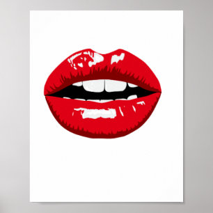 Rote Lippen Poster