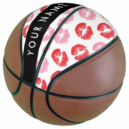 Rote Lippen, rosa Lippen, Kuss, Ihr Name, personal Basketball