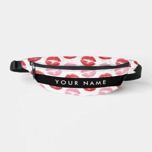 Rote Lippen, rosa Lippen, Kuss, Ihr Name, personal Bauchtasche